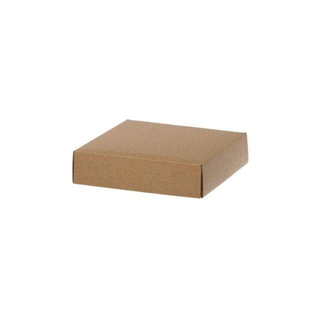 Posy Lid Mini Matt Kraft (14x14x3.5cmH)-Gift Box