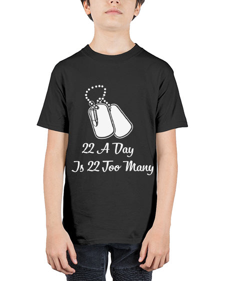 22 A Day is 22 30# - PTSD - Youth Tee Unisex