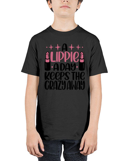 A Lippie A Day Keeps The Crazy Away Style 150# - beauty - fashion - Youth Tee Unisex