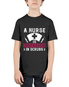 A Nurse is compassion in scrubs Style 18# - nurse - Youth Tee Unisex