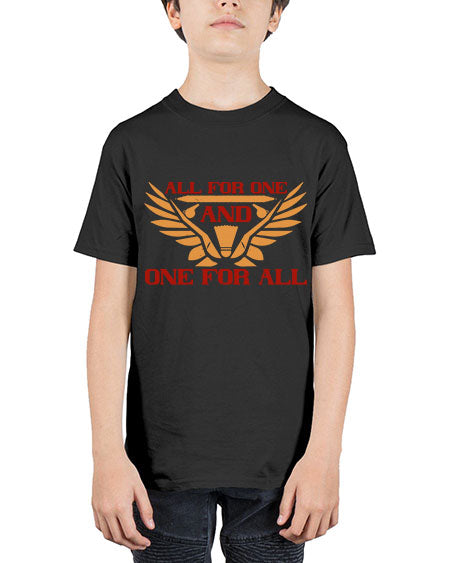 All for one and one for all 2360# - badminton - Youth Tee Unisex