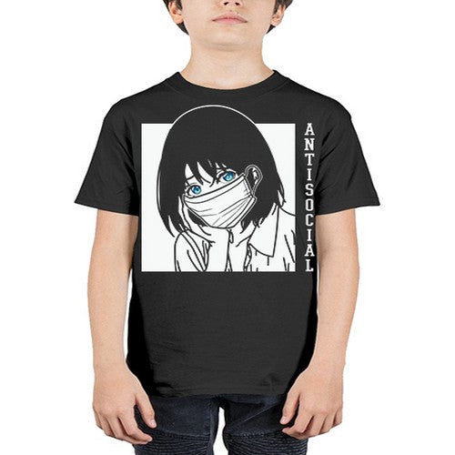 Anti Social Japanese Text Anime Anime 221# - anime - Youth Tee Unisex