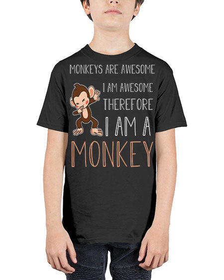 Awesome Monkey Cute Dabbing 2# - monkey - Youth Tee Unisex