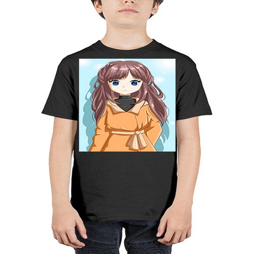 Beautiful and cool girl with yellow suit 73# - anime - Youth Tee Unisex