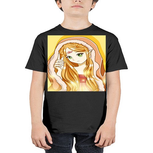Beautiful and cute fairy queen with long yellow hair 70# - anime - Youth Tee Unisex