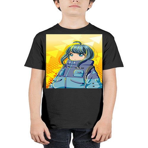 Beautiful and cute girl with big jacket 88# - anime - Youth Tee Unisex