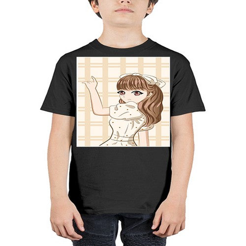 Beautiful and happy girl with hair bangs 92# - anime - Youth Tee Unisex
