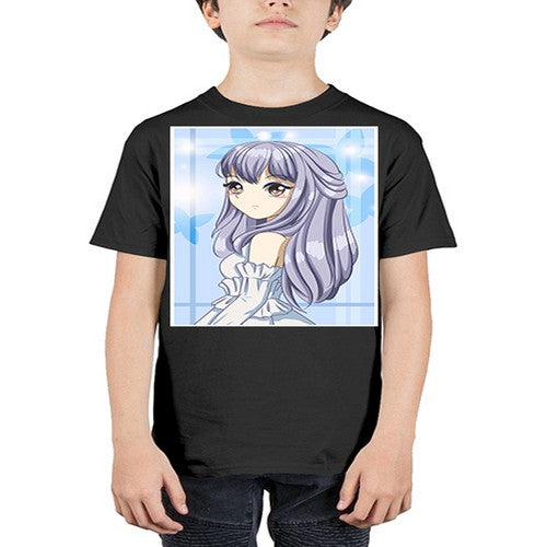 Beautiful and pretty princess silver hair 77# - anime - Youth Tee Unisex