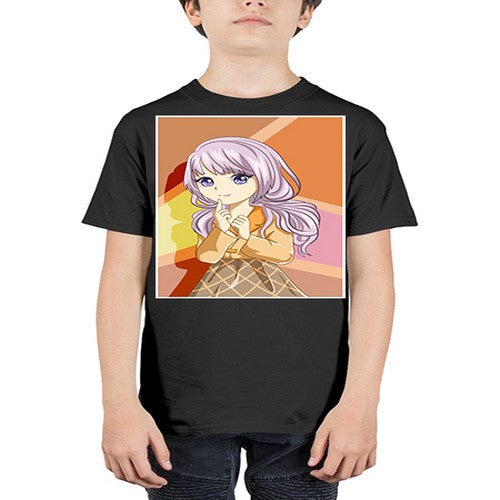 Beautiful girl with long purple hair 42# - anime - Youth Tee Unisex