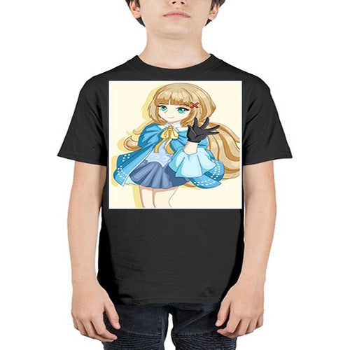 Beautiful princess long hair with blue costume 62# - anime - Youth Tee Unisex