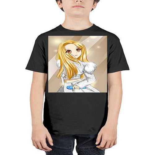 Beautiful singer girl with white dress 182# - anime - Youth Tee Unisex