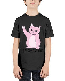 Busy Doing Nothing - cats - Youth Tee Unisex