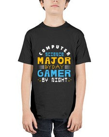 Computer science major by day gamer by night 6# - computer - Youth Tee Unisex
