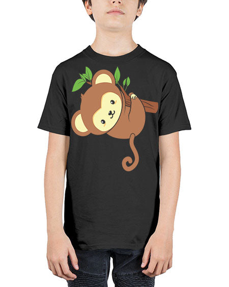 Cute Monkey Hanging on Tree 4# - monkey - Youth Tee Unisex
