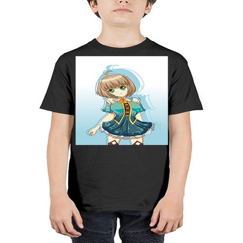 Cute and beautiful girl with blue dress game 22# - anime - Youth Tee Unisex
