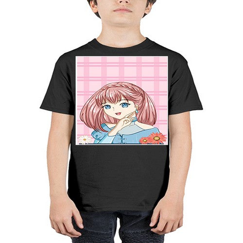 Cute and beautiful princess pink short hair 72# - anime - Youth Tee Unisex