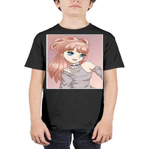 Cute and beautiful princess with brown long hair 55# - anime - Youth Tee Unisex