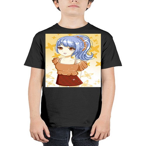 Cute and funny girl with blue hair 31# - anime - Youth Tee Unisex