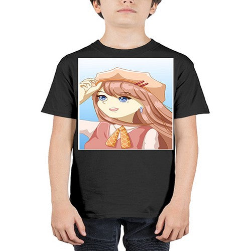 Cute beautiful and funny girl with hat 66# - anime - Youth Tee Unisex