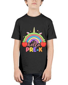 Hello PreK Unicorn Rainbow 312# - prek headstart - Youth Tee Unisex