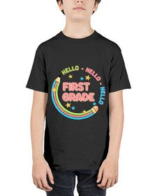 Hello first Grade Pencil 278# - first grade - Youth Tee Unisex