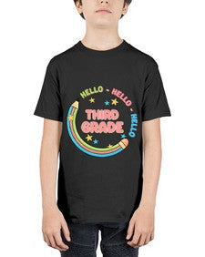 Hello third Grade Pencil 346# - third grade - Youth Tee Unisex