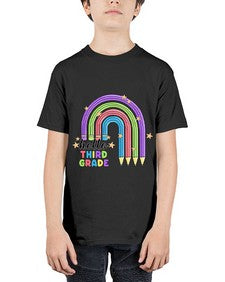 Hello third Grade Pencil Rainbow 347# - third grade - Youth Tee Unisex