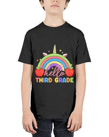 Hello third Grade Unicorn Rainbow 349# - third grade - Youth Tee Unisex