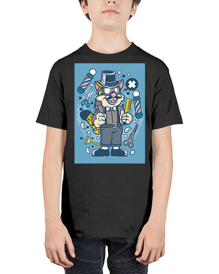 Hipster Barber Leopard835# - barber - Youth Tee Unisex