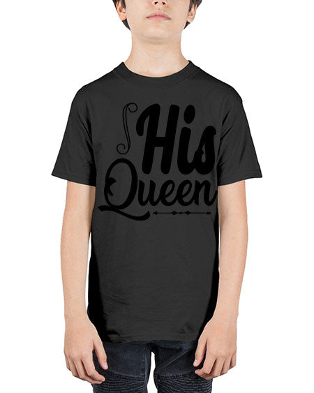 His queen 7# - black words and phrases - Youth Tee Unisex