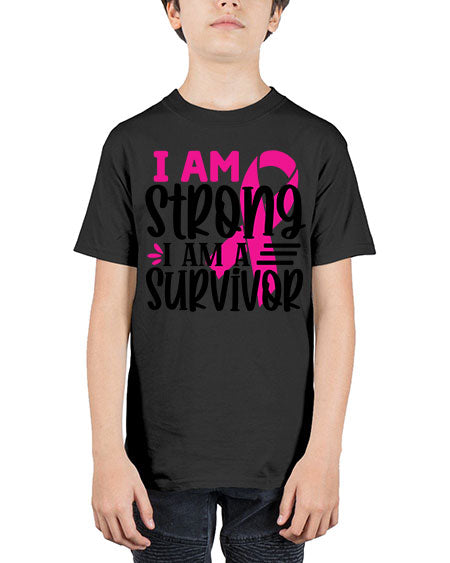 I Am Strong I Am a Survivor 19# - breast cancer - Youth Tee Unisex