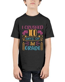 I CRUSHED one hundred day of first grade 359# - first grade - Youth Tee Unisex