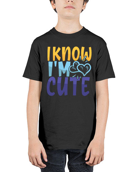 I Know Im Cute Style 100# - baby - Youth Tee Unisex