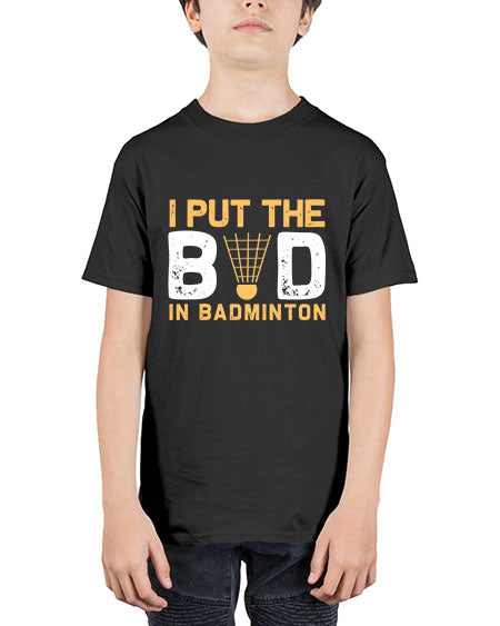I put the 1097# - badminton - Youth Tee Unisex