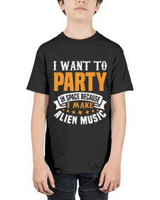 I want to pary in space 21# - ufo - Youth Tee Unisex