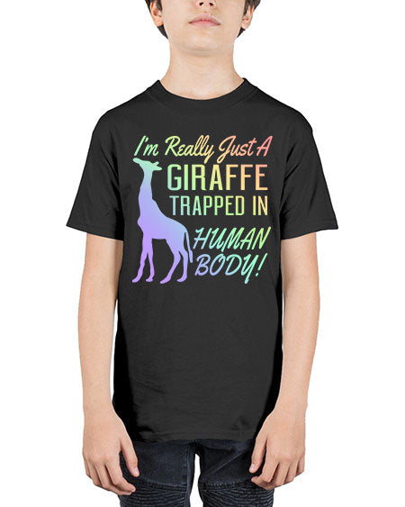 Im really just a giraffee trapped in human body - giraffee - Youth Tee Unisex