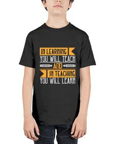In learning you will teach and in teaching you will learn Style 988# - teacher - Youth Tee Unisex