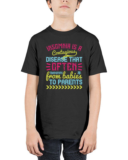 Insomnia is a contagious disease that often transmits from babies to parents Style 352# - baby - Youth Tee Unisex