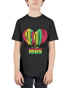 Juneteenth Since 1865 Heart 20# - black juneteenth - Youth Tee Unisex