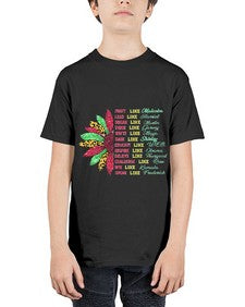 Juneteenth Sunflower Design 17# - black juneteenth - Youth Tee Unisex