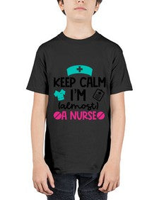 Keep Calm Im Almost A Nurse Style Style 1026# - nurse - Youth Tee Unisex