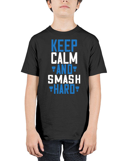 Keep calm and smash hard 2024# - badminton - Youth Tee Unisex