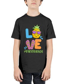 LOVE first Grade Summer Pineapple 515# - first grade - Youth Tee Unisex