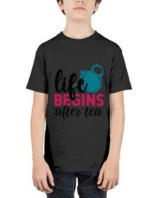 Life Begins After Tea 1298# - tea - Youth Tee Unisex