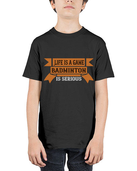 Life is a game badminton is serious 1984# - badminton - Youth Tee Unisex