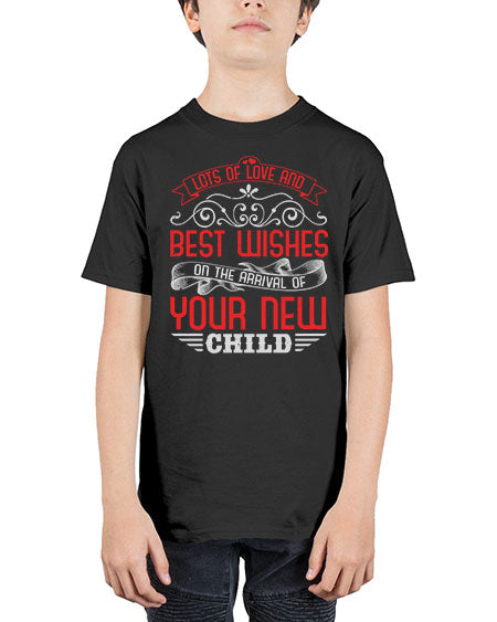 Lots of loe and best wishes Style 145# - baby shower - Youth Tee Unisex