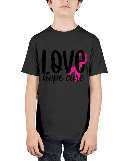 Love Hope Cure 13# - breast cancer - Youth Tee Unisex