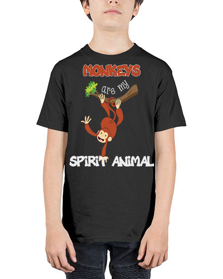 Monkeys Are my Spirit Animals 19# - monkey - Youth Tee Unisex