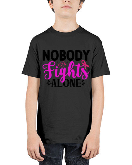 Nobody Fights Alone 12# - breast cancer - Youth Tee Unisex