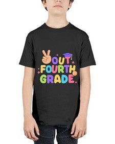 Peace Out fourth Grade Peace 630# - fourth grade - Youth Tee Unisex